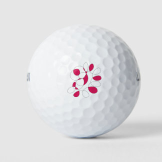 Rood doedelpatroon golfballen