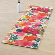 Rood domineert gele waterverf rozen bouquet