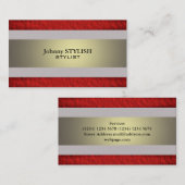 Rood donker en gouden strepen visitekaartje (Voorkant / Achterkant)