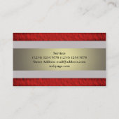 Rood donker en gouden strepen visitekaartje (Achterkant)