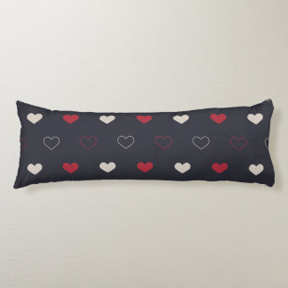 Rood & donker Hart Naadloos Patroon Cute Minimaal Lichaamskussen