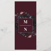 Rood Donker Moody Romantische Zwarte pioen Gotisch Menu (Achterkant)