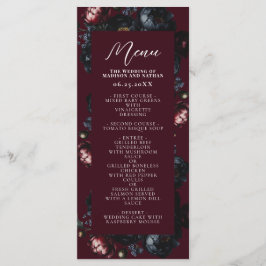 Rood Donker Moody Romantische Zwarte pioen Gotisch Menu