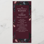 Rood Donker Moody Romantische Zwarte pioen Gotisch Programmakaart (Voorkant)