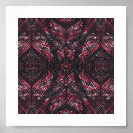 Rood Donker Rood Abstract Waterverf Kunst Poster