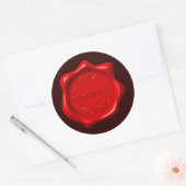 Rood donkerbruin 100% gecertificeerd biologisch wa ronde sticker (Envelop)