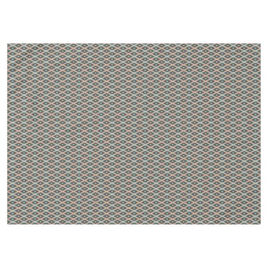 Rood Donkerbruin Blauwgroen Blauw Grijs Tribal Art Tafelkleed (Voorkant (Horizontaal))