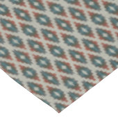 Rood Donkerbruin Blauwgroen Blauw Grijs Tribal Art Tafelkleed (Gekanteld)