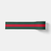 Rood & Donkergroen Vette Streep Kerstmis Grosgrain Lint (Voorkant)