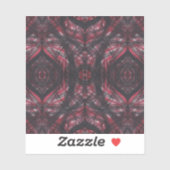 Rood Donkerrood Abstracte Aquarel Kunst Sticker (Vel)