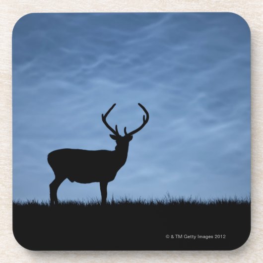 Rood-donkerval 's nachts onderzetter (Voorkant)