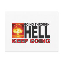 rood door de hel, blijf maar doorgaan