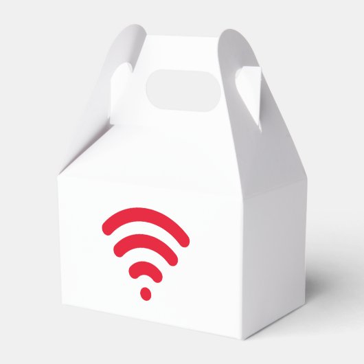 rood draadloos signaal voorkeursvak bedankdoosjes (Voorkant Zijde)