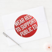 Rood draag voor Ed. sticker (Envelop)