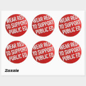 Rood draag voor Ed. sticker (Vel)