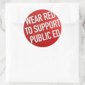 Rood draag voor Ed. sticker (Tas)