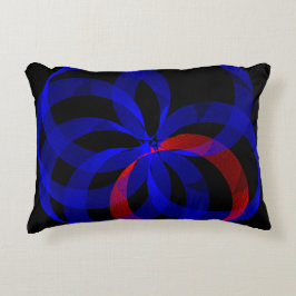 Rood draaiend geometrisch accentkussen accent kussen