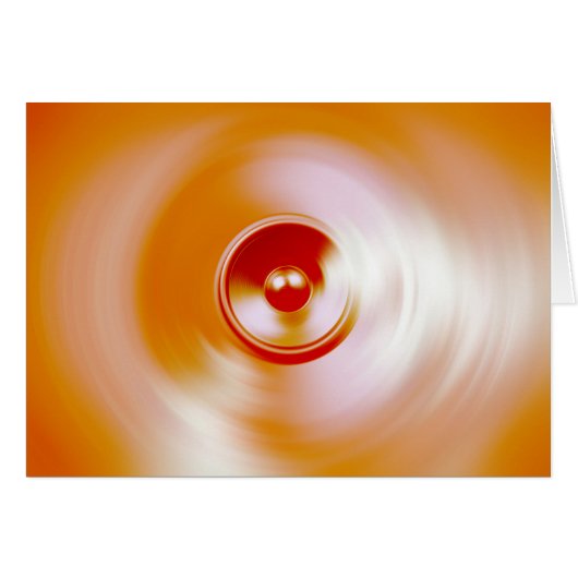 Rood draaiende muziekluidspreker (Voorkant Horizontaal)