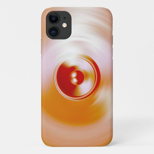 Rood draaiende muziekluidspreker Case-Mate iPhone case (Achterkant)