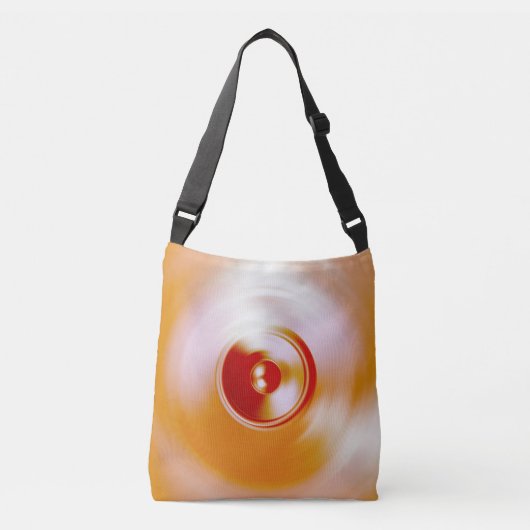 Rood draaiende muziekluidspreker crossbody tas (Voorkant)