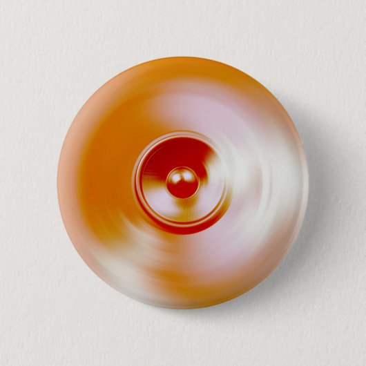 Rood draaiende muziekluidspreker ronde button 5,7 cm (Voorkant)