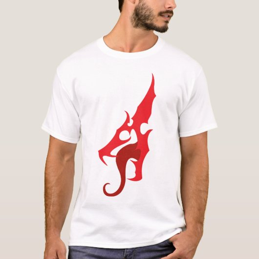 Rood dragon Logo T-shirt (Voorkant)