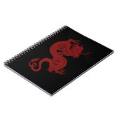 Rood dragon Pendragon Spiral Notitieboek (Linkerzijde)