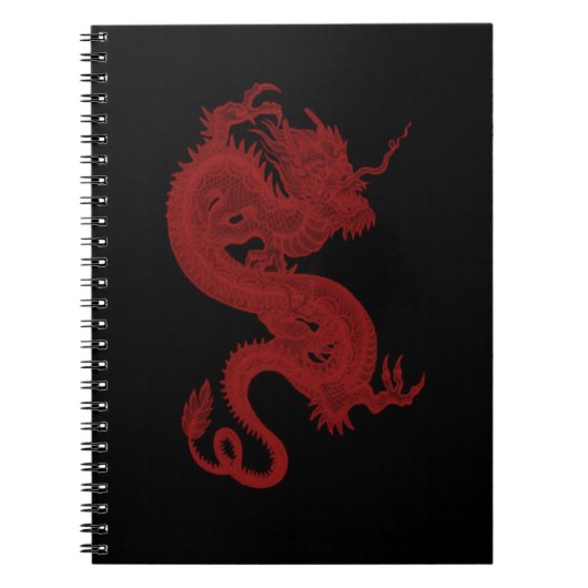 Rood dragon Pendragon Spiral Notitieboek (Voorkant)