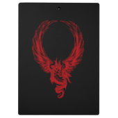 Rood dragon Ryuu-klembord Klembord (Achterkant)