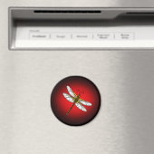 Rood Dragonfly Dragonflies Magnet (Insitu (Vaatwasser))