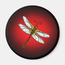 Rood Dragonfly Dragonflies Magnet
