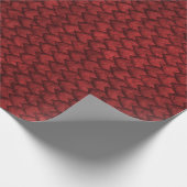 Rood drakenpapier voor het inkepen cadeaupapier (Hoek)