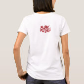 Rood drakenvrouwent-shirt t-shirt (Achterkant)