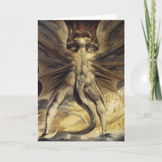 Rood drakenwenskaart kaart (Voorkant)