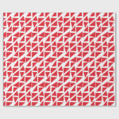 Rood driehoek patroon abstract ontwerp cadeaupapier (Vlak)