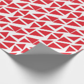 Rood driehoek patroon abstract ontwerp cadeaupapier (Hoek)