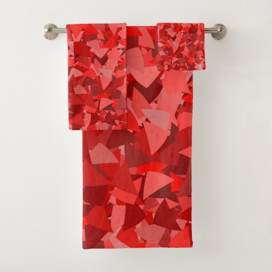 Rood Driehoek Patroon Bad Handdoek (Insitu)