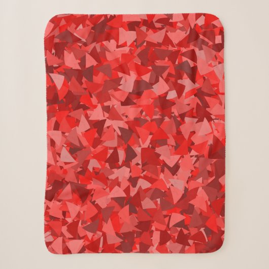 Rood Driehoek Patroon Sherpa Deken (Voorkant)