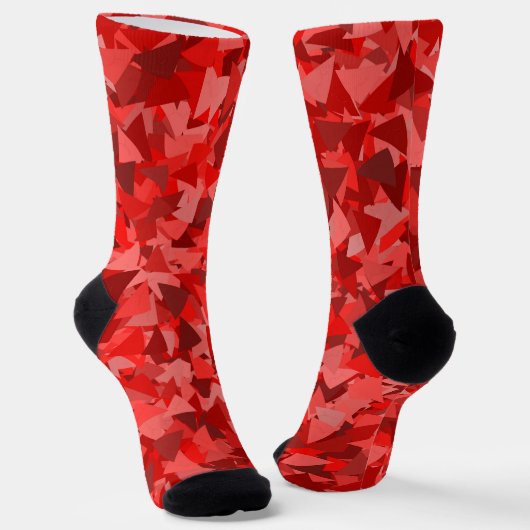 Rood Driehoek Patroon Sokken (Gebogen)