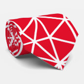 rood driehoekig geometrisch patroon stropdas (Opgerold)