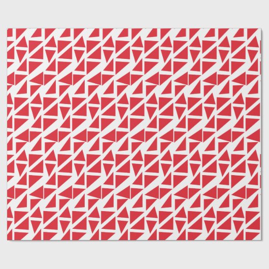 Rood driehoekspatroon Abstract ontwerp Cadeaupapier (Vlak)