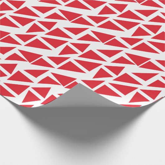 Rood driehoekspatroon Abstract ontwerp Cadeaupapier (Hoek)