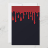 Rood druipend bloed druipt Halloween bruiloft Kaart (Achterkant)