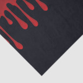 Rood druipend bloed druipt Halloween-feest Tissuepapier (Detail)