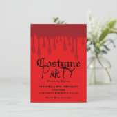 Rood druipend bloed druppels Halloween kostuum fee Kaart (Staand voorkant)