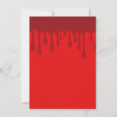 Rood druipend bloed druppels Halloween kostuum fee Kaart (Achterkant)