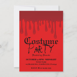 Rood druipend bloed druppels Halloween kostuum fee Kaart
