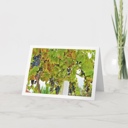 Rood druivenwijnportret kaart (Voorkant)