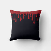 Rood druppelend bloed druipt Halloween  kussen (Achterkant)