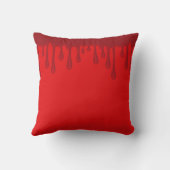 Rood druppelend bloed druipt Halloween Kussen (Achterkant)